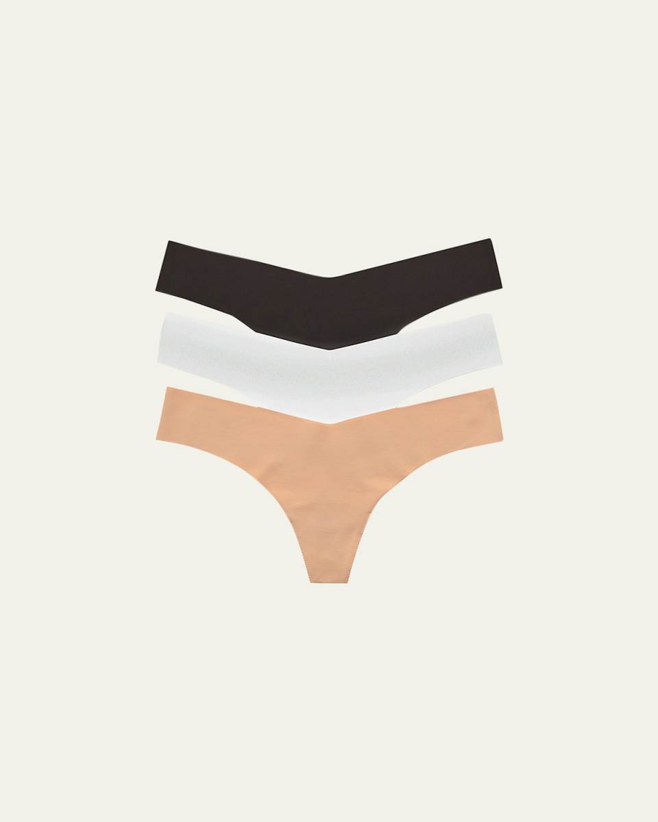 Classic Low-Rise Microfiber Thongs, Pack of 3